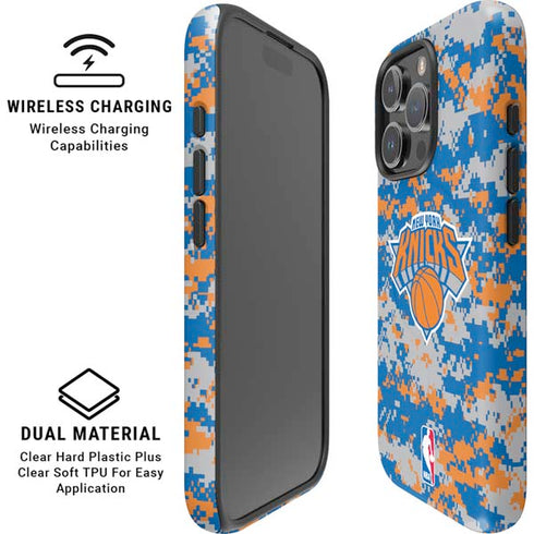 NBA New York Knicks Digi Camo iPhone 16 Pro Magsafe Impact Case